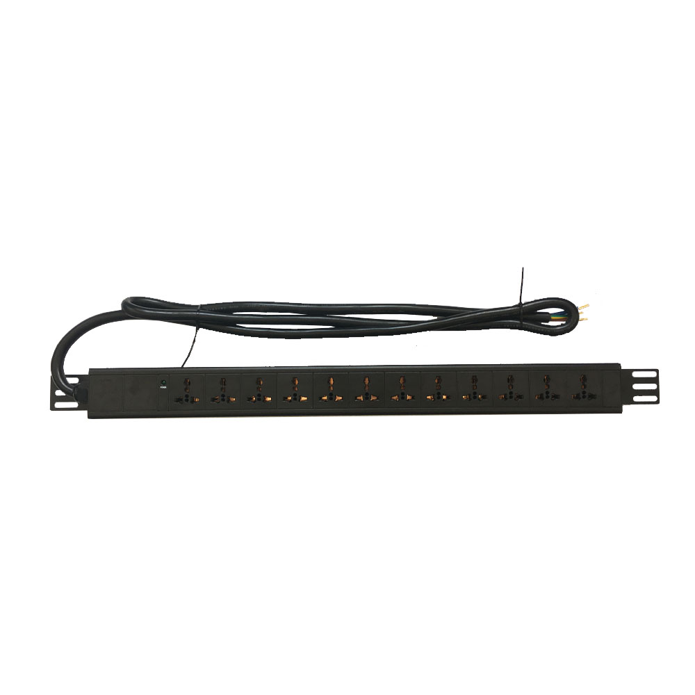 Thanh nguồn PDU 12 cổng chuẩn đa năng Universal lắp dọc dùng cho tủ mạng