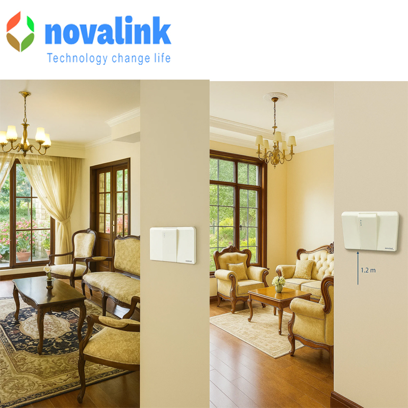 Bộ mặt công tắc đơn 2 chiều 10A Novalink mã A6-02-1 Công xuất 10A điện áp 220V đến 250A cao cấp