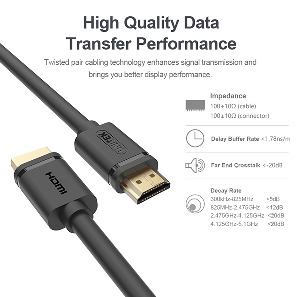 Cáp HDMI Unitek dài 3m Y-139 chính hãng