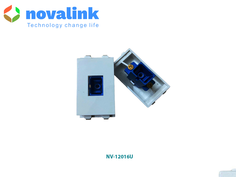 Hạt ổ cắm quang âm tường chuẩn SC/UPC  novalink mã NV-12016U