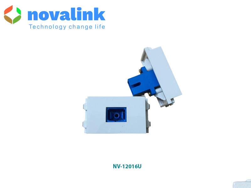 Hạt ổ cắm quang âm tường chuẩn SC/UPC  novalink mã NV-12016U
