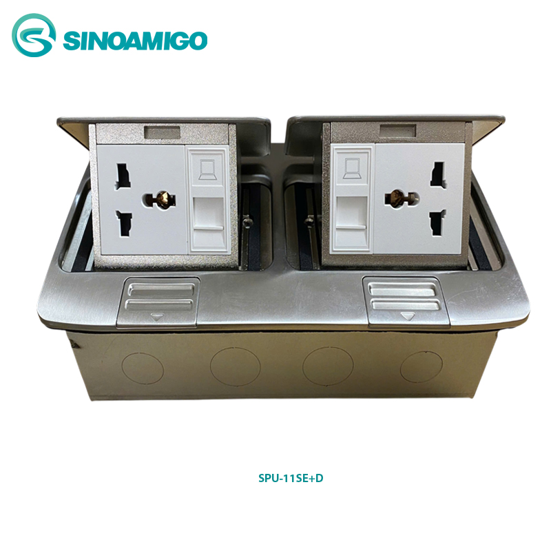 Hộp Ổ Điện &Acirc;m S&agrave;n Sinoamigo SPU-11SE+D - Giải Ph&aacute;p Cấp Nguồn &Acirc;m S&agrave;n Thẩm Mỹ Với Ổ Cắm T&ugrave;y Chọn