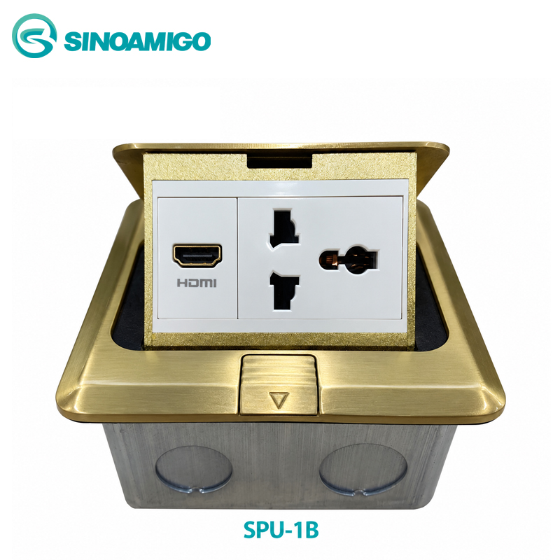 Hộp ổ điện &acirc;m s&agrave;n cao cấp Novalink NV-FS3SB m&agrave;u đồng cao cấp