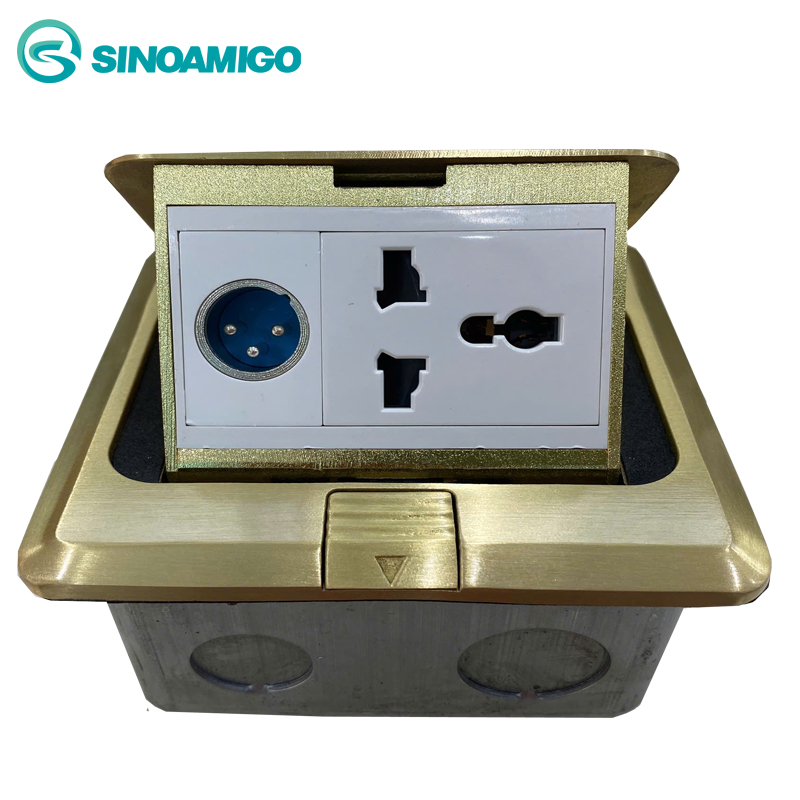 Ổ điện âm sàn sinoamigo SPU-1B mầu đồng
