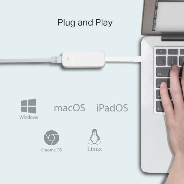 USB 3.0 Type-C sang LAN RJ45 Gigabit Bộ chuyển đổi mạng TPLINK UE300C