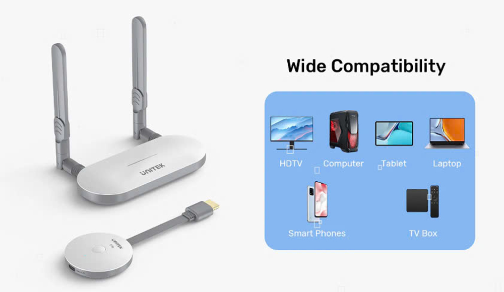Bộ thu phát HDMI, VGA không dây 50m Unitek V1183A01