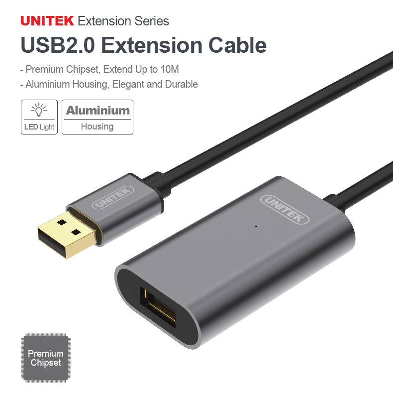 Cáp USB Nối Dài 2.0 (20m) Extension Unitek (Y - 262)