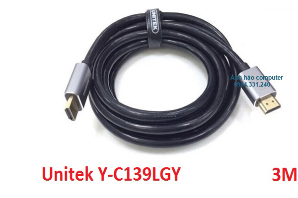 Cáp HDMI 2.0 dài 3m chính hãng Y-C139RGY giá  rẻ tại ánh hào