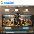 Dây Cáp HDMI 2.1 sợi quang AOC dài 10m Novalink NV-33010A hỗ trợ 8K 120hz