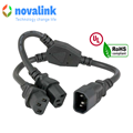 Dây chia nguồn C14 ra 2 đầu C13 dài 0.5m Novalink NV-52009A  chính hãng