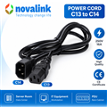 Dây nguồn C13 C14 dài 2m Novalink NV-52105A 3*1.5mm tiếu chuẩn châu âu CE
