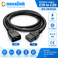 Dây nguồn C19 to C20 dài 2m tiết diện 3*2.5mm  Novalink NV-56102A - Tiêu chuẩn CE
