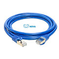 Dây nhảy cáp mạng cat7 dài 10m Blue mã NV-66006A tốc độ 10Gb, băng thông 600Mhz