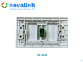 Hạt ổ cắm quang âm tường chuẩn SC/APC  novalink mã NV-12016A
