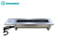 Hộp ổ cắm điện âm bàn cao cấp sinoamigo SMT-3 màu bạc mở nắp bằng điện
