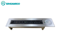Hộp ổ cắm điện âm bàn cao cấp sinoamigo SMT-3 màu bạc mở nắp bằng điện