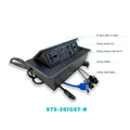 Hộp ổ điện âm bàn đa năng sinoamigo STS-201GST-B màu đen chính hãng