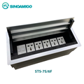 Hộp ổ điện âm bàn sinoamigo STS-7S/6F gồm 12 moduels lật hai bên hàng câo cấp