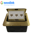 Hộp ổ điện âm sàn cao cấp Novalink NV-FS3SB màu đồng cao cấp