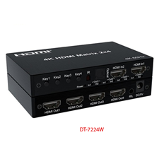 Bộ chuyển mạch Matrix HDMI 2x4 DTECH DT-7224W chính hãnh