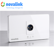 Bộ ổ cắm âm thanh audio to jack canon 3 chân loại 1 cổng mã NV-21001WS+ F24 Novalink
