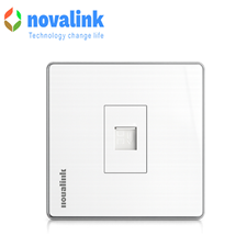 Bộ ổ cắm mạng 1 cổng cat6 hình vuông novalink NV-22001SW+ CC-04-00231