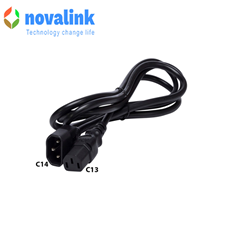 Dây nguồn C13 to C14 dài 1.5m Novalink NV-52103A - Tiết diện 3*1.5mm, tiêu chuẩn châu âu CE