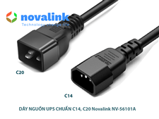 Dây nguồn C14 C20 lõi 3*2.08mm 15A  cao cấp chính hãng novalink mã NV-56101A