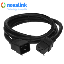 Dây nguồn C19 to C20 dài 2m tiết diện 3*2.5mm  Novalink NV-56102A - Tiêu chuẩn CE