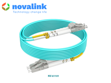 Dây nhảy cáp quang chuẩn LC-LC-MM-OM3 2.0 vỏ LSZH dài 3m Novalink mã V-61103A