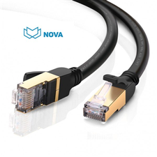 Dây nhảy mạng cat7 Novalink dài 25m chính hãng băng thông 600mhz tốc độ 10Gb NV-66008A