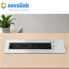 Ổ Điện Âm Bàn Novalink NV-ST803WQI Tích Hợp Sạc Không Dây, Xoay 180 Độ - Giải Pháp Kết Nối Hiện Đại