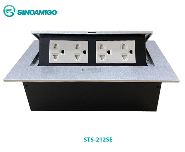 Hộp ổ điện âm bàn cao cấp sinoamigo STS-212GST-2 với 5 modules