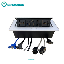 Hộp ổ điện âm bàn đa năng sinoamigo STS-201GST-S màu bạc cao cấp