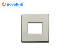 Mặt mạng công tắc ổ cắm 2 cổng hình vuông kích thước 86*86 Mã NV-22002SW chính hãng novalink
