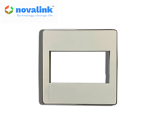 Mặt mạng công tắc ổ cắm 3 cổng hình vuông kích thước 86*86 Mã NV-22003SW chính hãng novalink