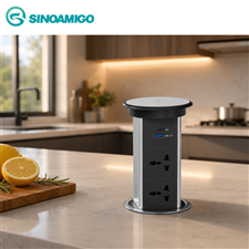 Ổ Cắm Điện Âm Bàn Cảm Ứng Sinoamigo SMT-6S Màu Bạc: Đỉnh Cao Công Nghệ Cho Không Gian Hiện Đạ