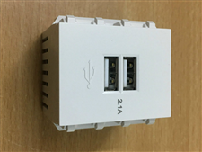Ổ cắm đôi sạc USB 5V-2.1A âm tường sinoamigo P21-C3